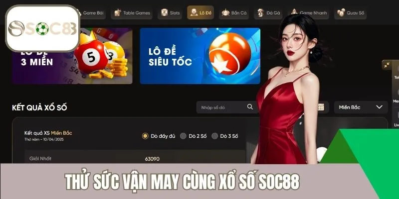 Thử sức vận may cùng Xổ số Soc88